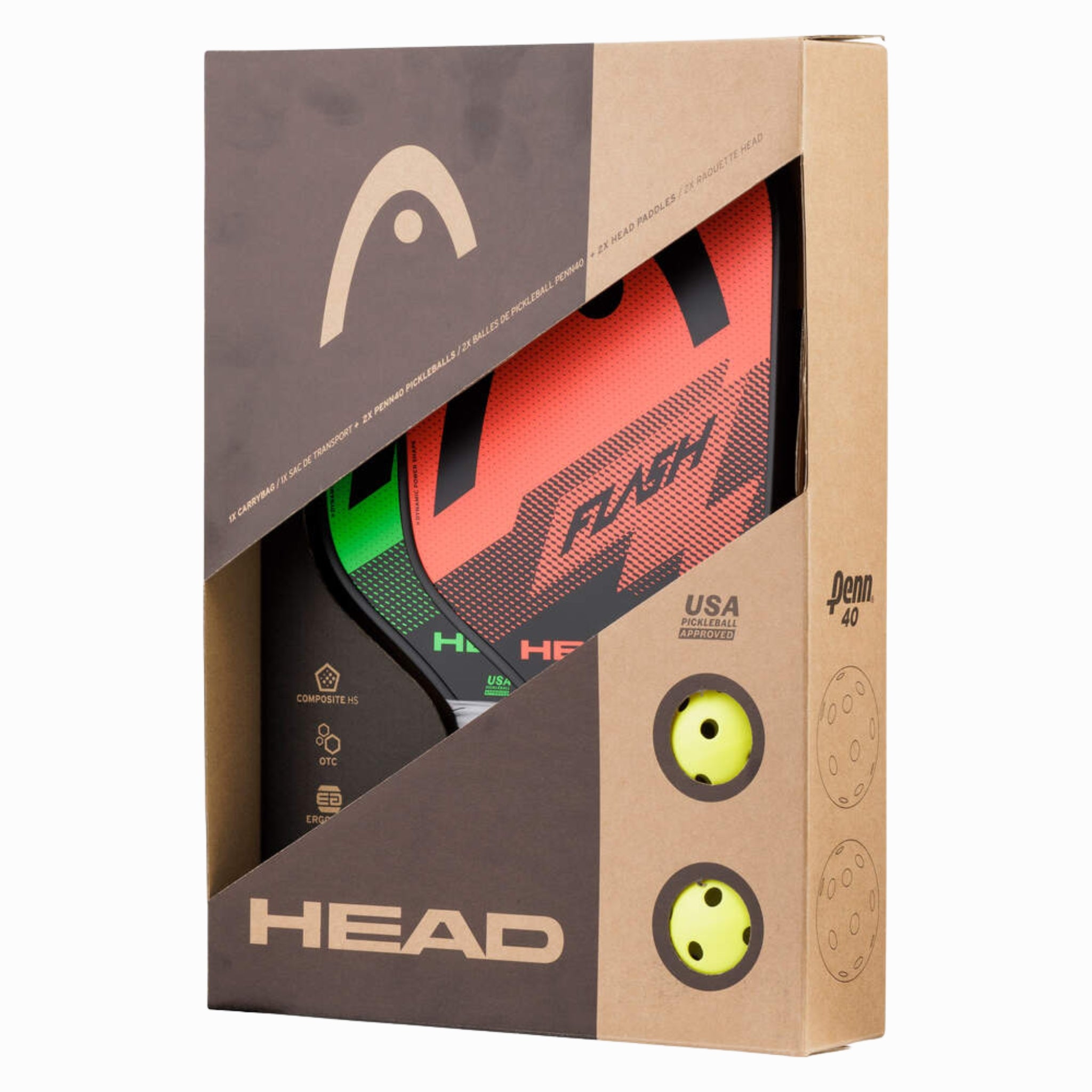 Pack HEAD pour 1 court de pickleball avec 4 raquettes + 4 balles-thumbmail-5