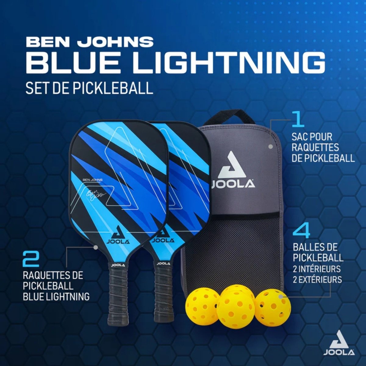 JOOLA - Kit JOOLA Ben Johns Blue Lightning
