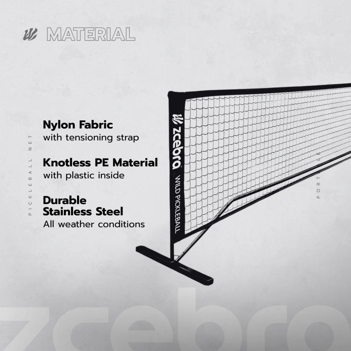 Zcebra - Filet de pickleball Zcebra