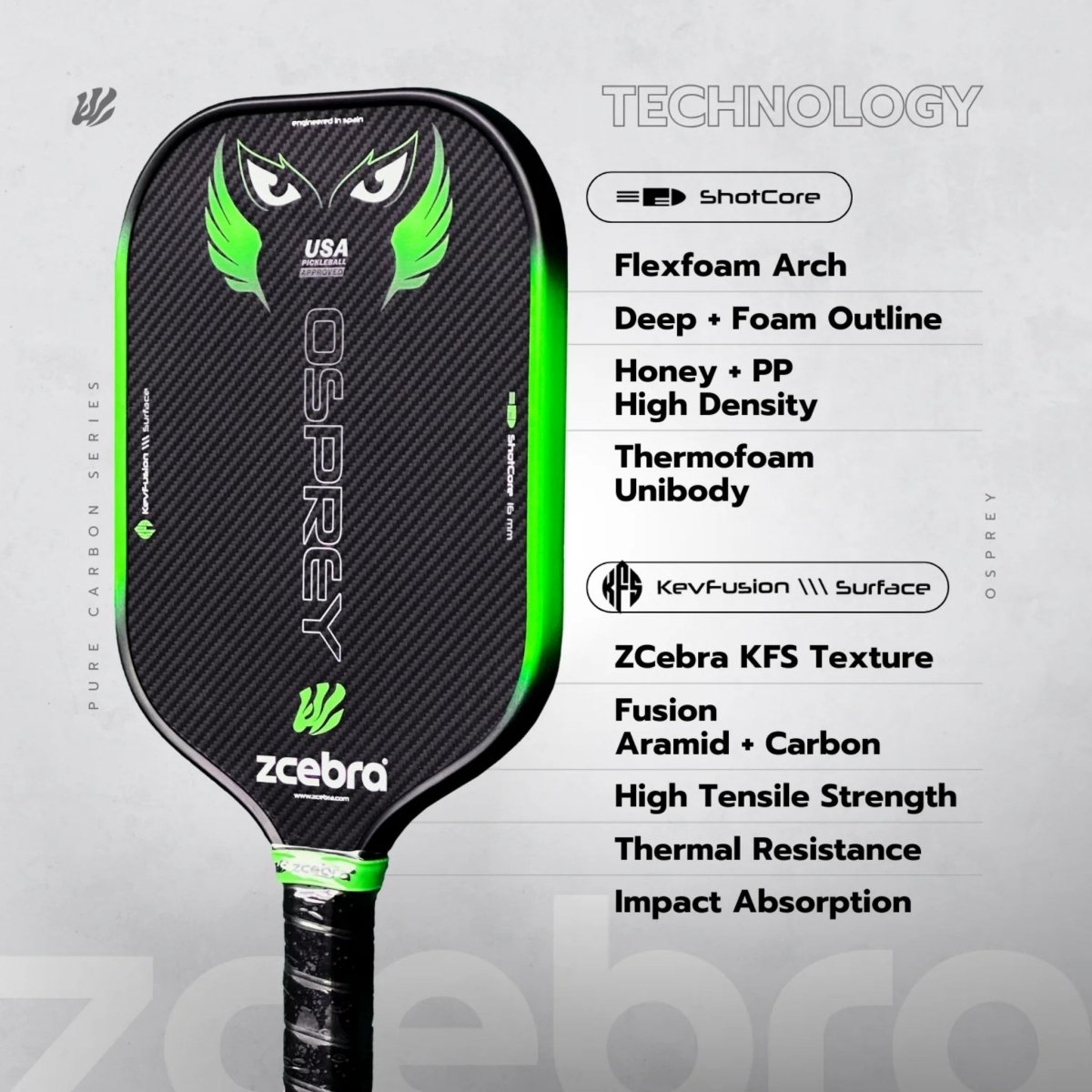 Zcebra - Raquette Zcebra Osprey ShotCore