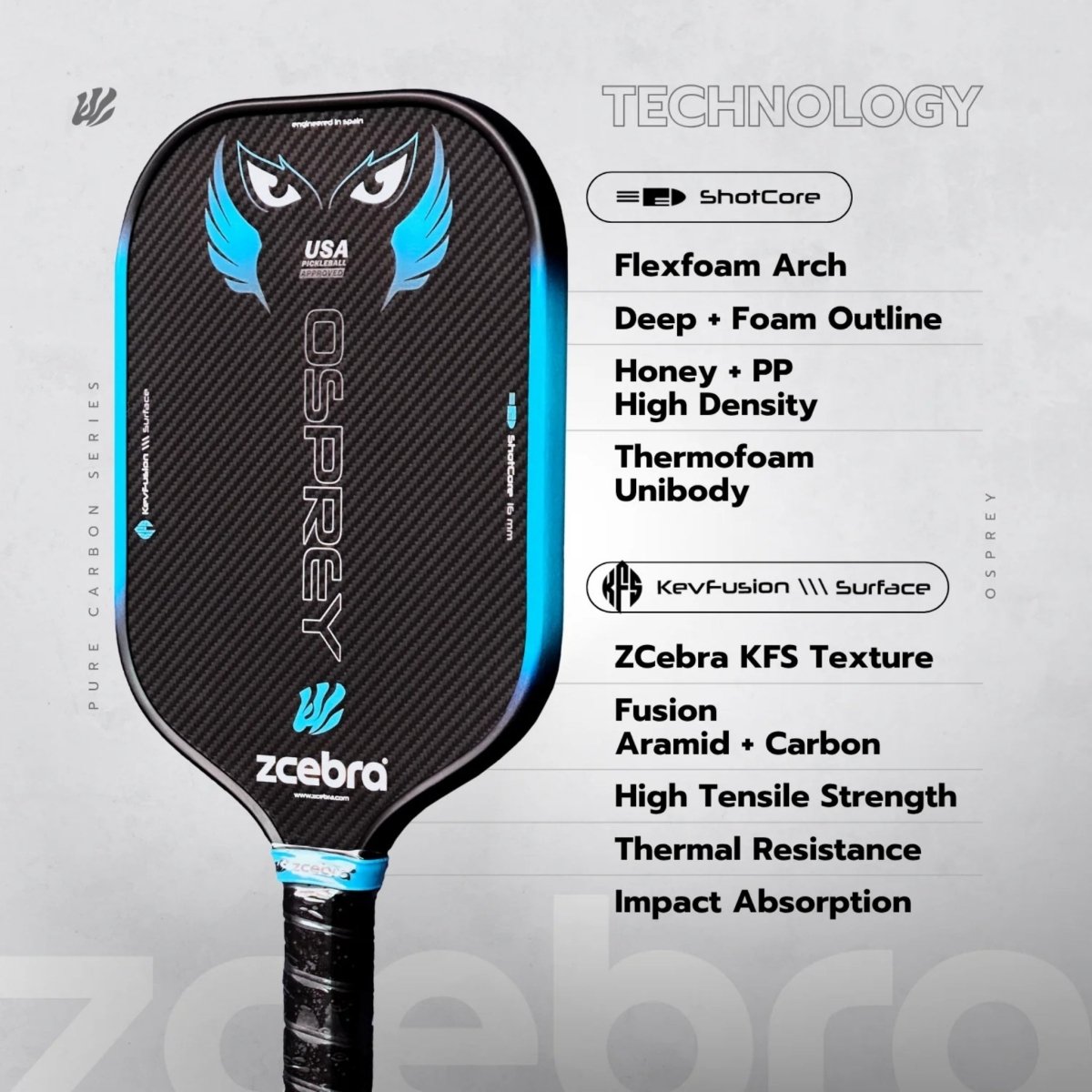 Zcebra - Raquette Zcebra Osprey ShotCore